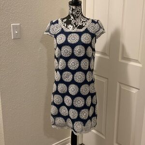 Betsey Johnson Navy and White Floral Mini Dress